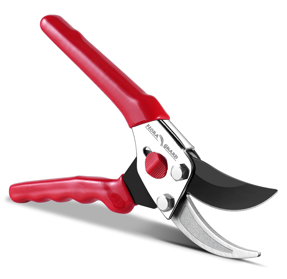 FloraGuard Stainless Steel Bypass Pruning Shears (8 Inch)